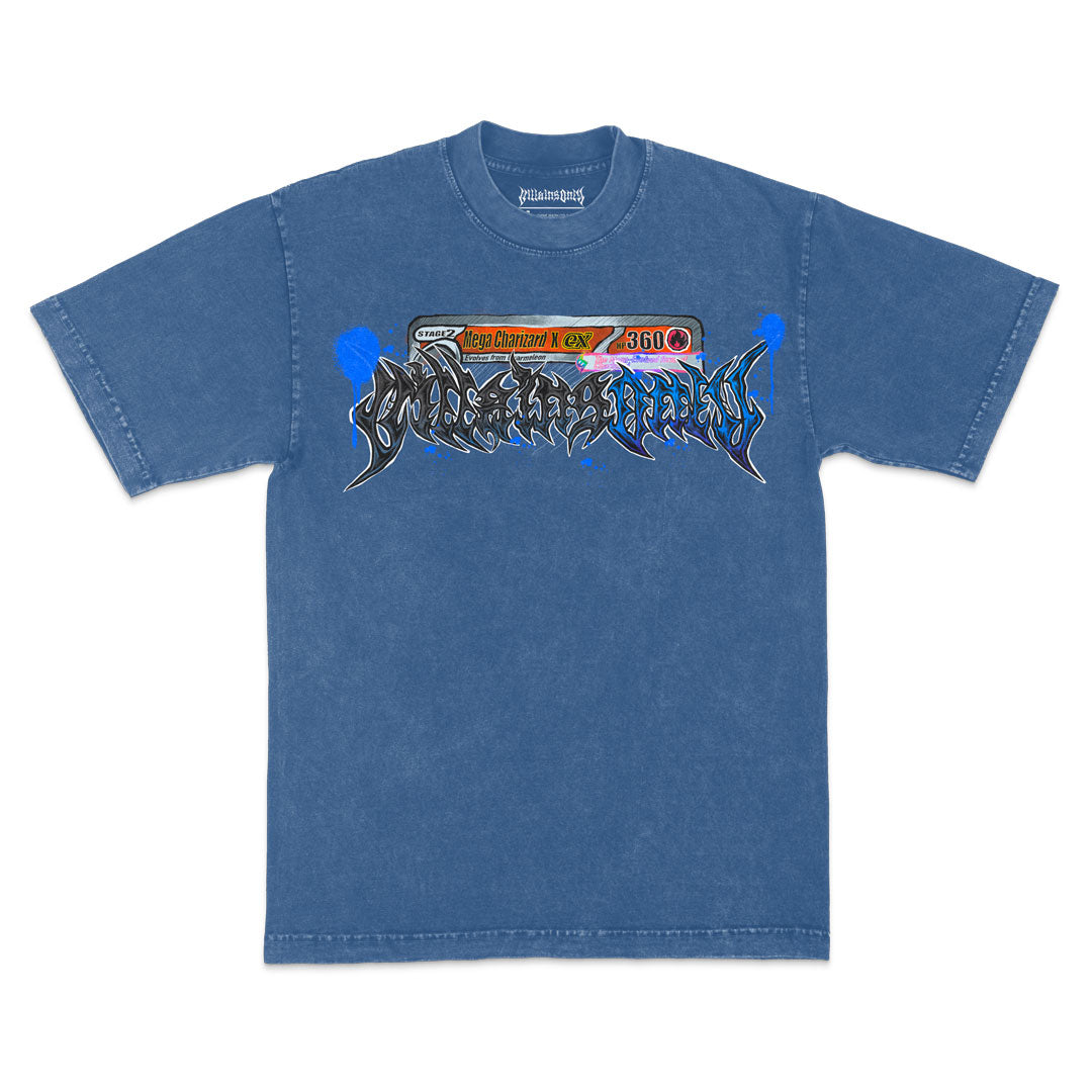 Blue Inferno Mineral Wash Heavyweight Tee - Indigo