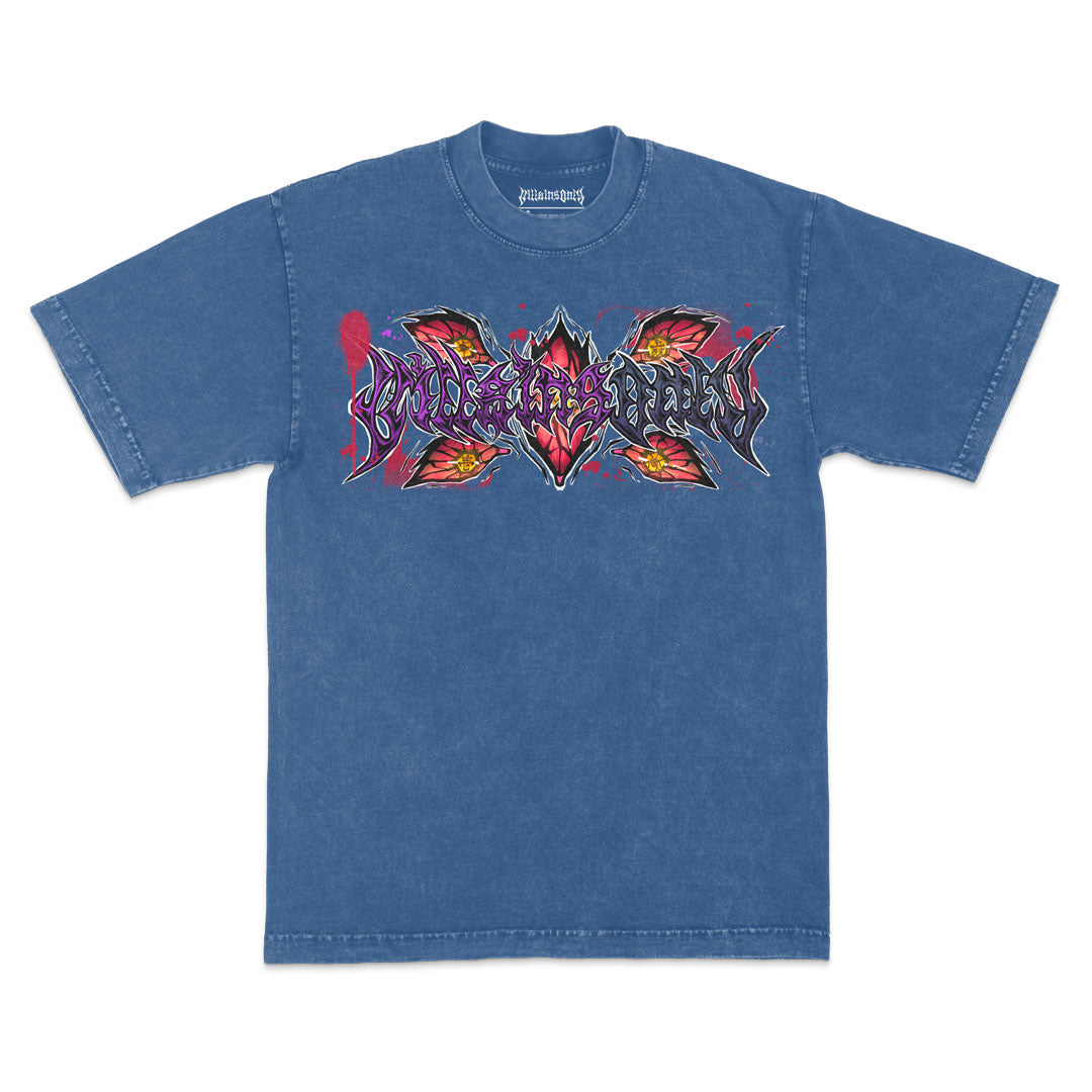 Moon's Wrath Mineral Wash Heavyweight Tee - Indigo