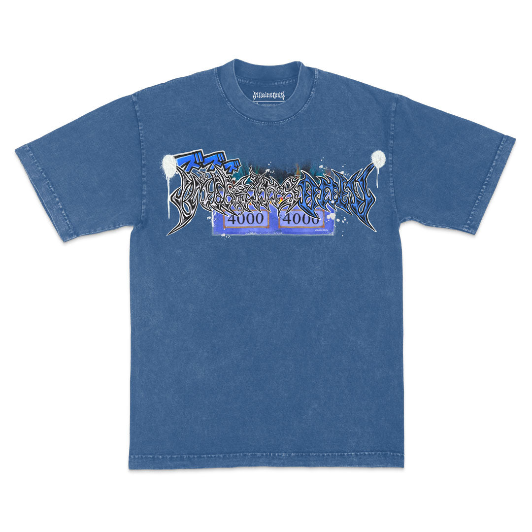 Mortal Breaker Mineral Wash Heavyweight Tee - Indigo