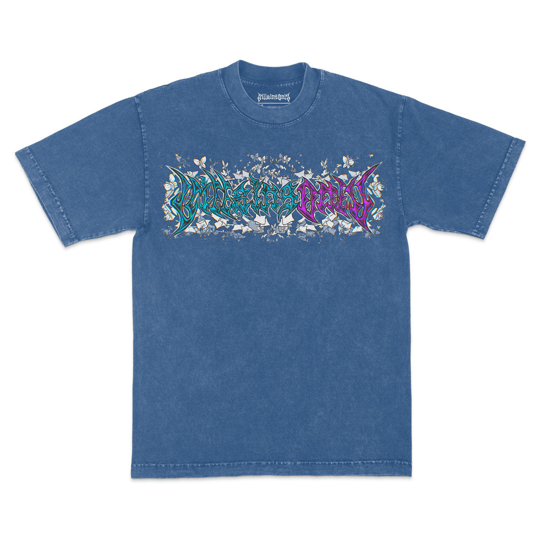 Paper Princess Mineral Wash Heavyweight Tee - Indigo