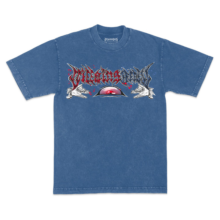 Wolf Vessel Mineral Wash Heavyweight Tee - Indigo