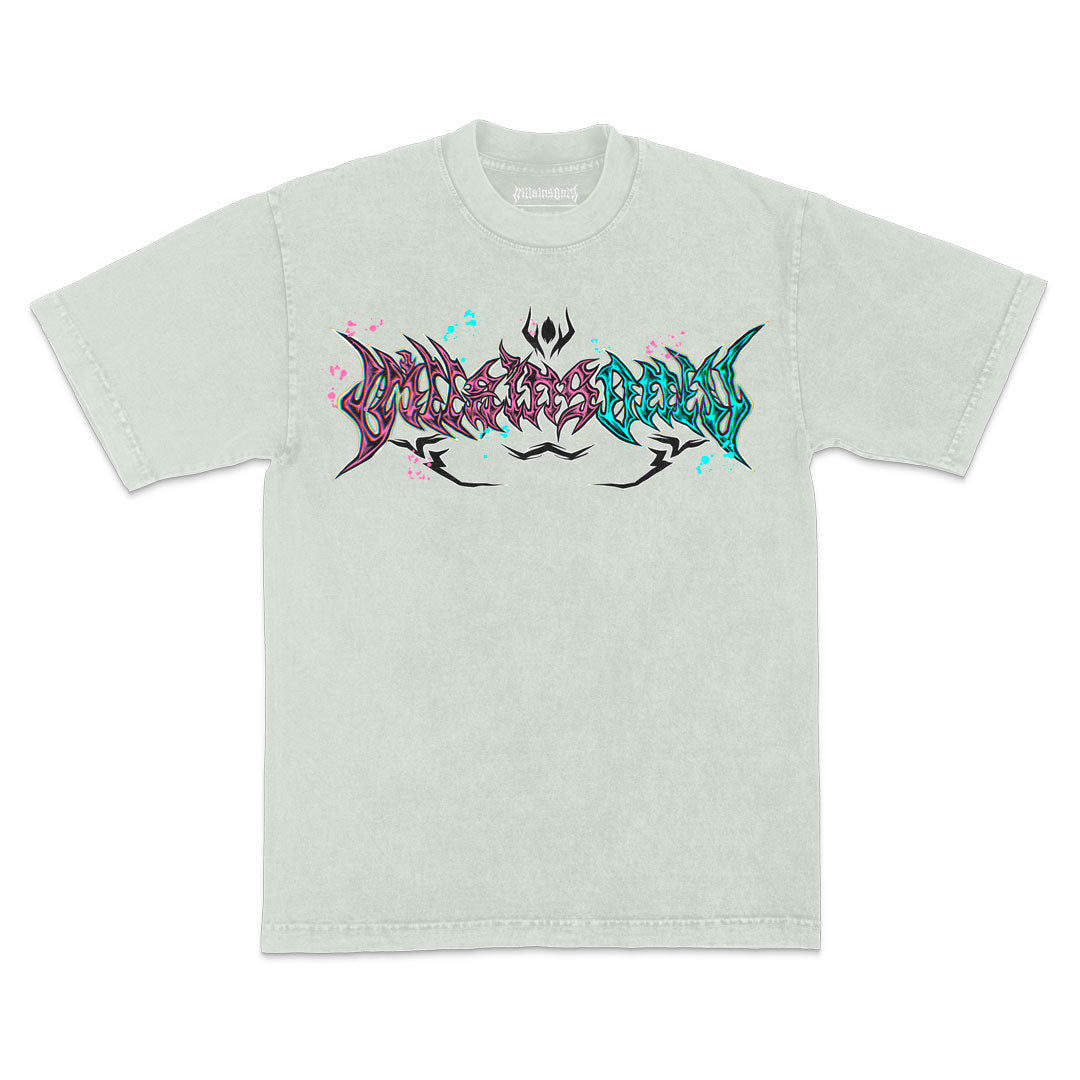 King Of Curses Mineral Wash Heavyweight Tee - Limestone