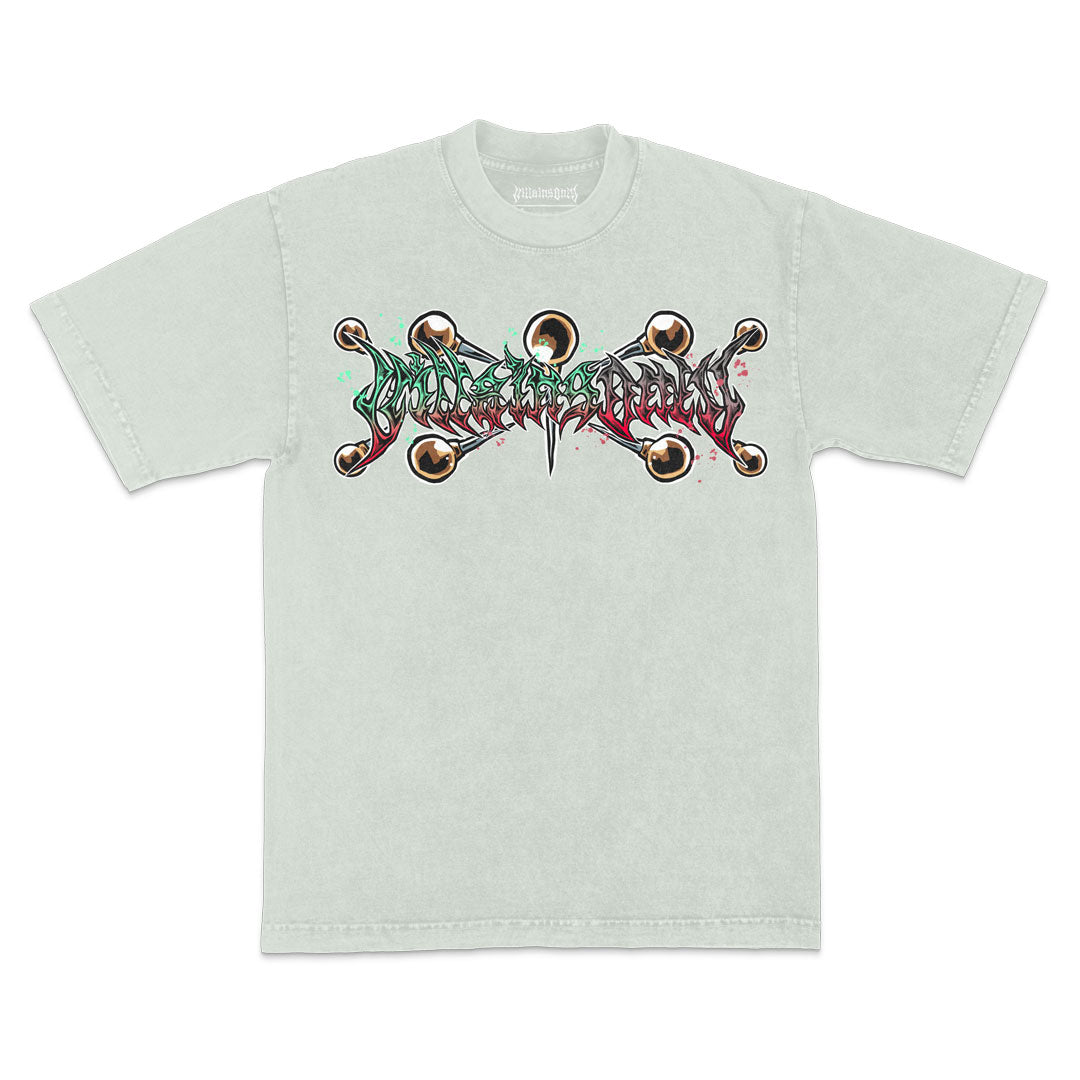 Deceptive Phantom Mineral Wash Heavyweight Tee - Limestone
