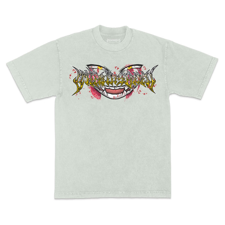 Lethal Grin Mineral Wash Heavyweight Tee - Limestone