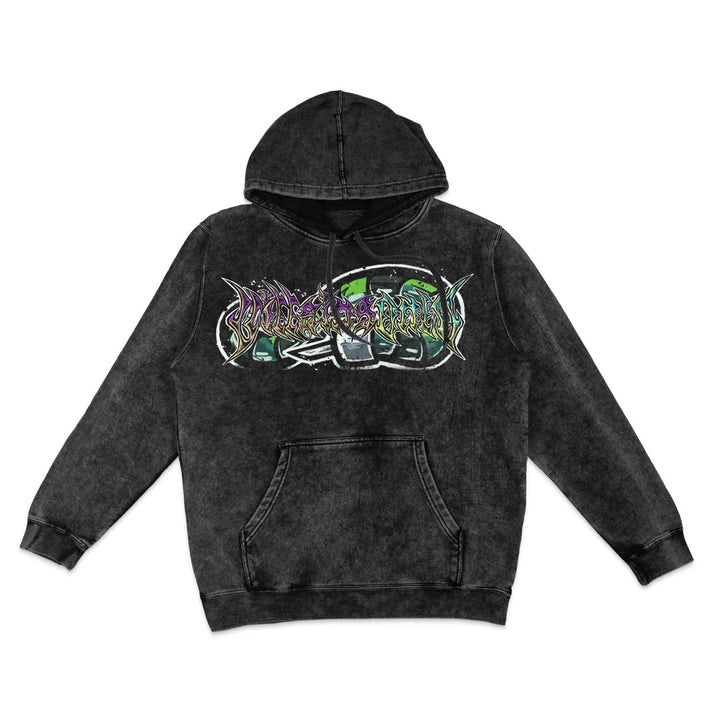 King's Gambit Mineral Wash Hoodie - Black
