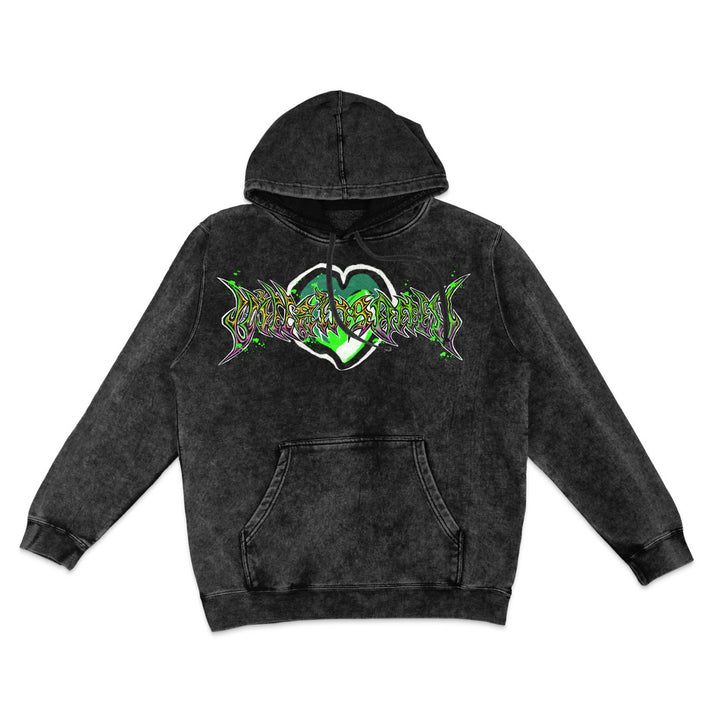 Timebound Terror Mineral Wash Hoodie - Black