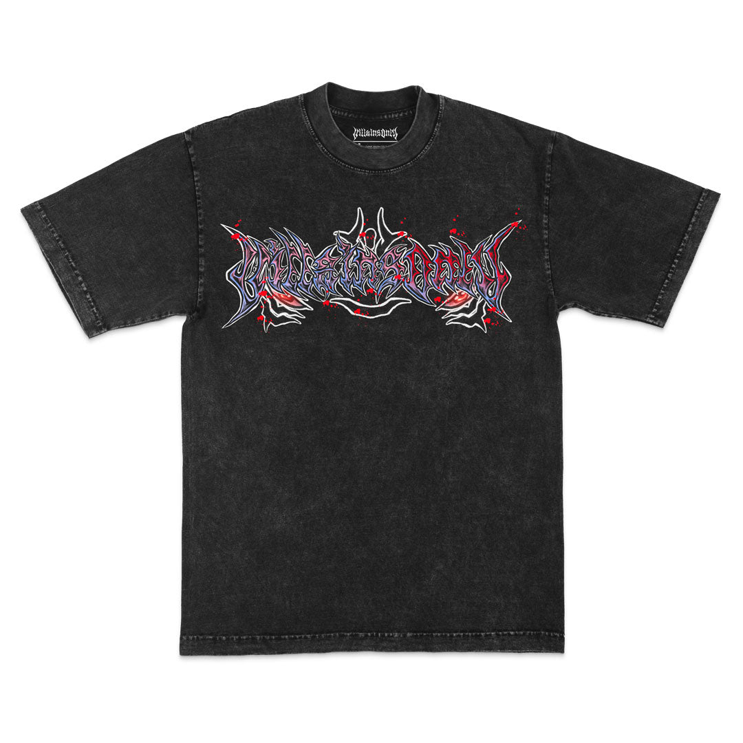 Scorching Wrath Mineral Wash Heavyweight Tee - Black