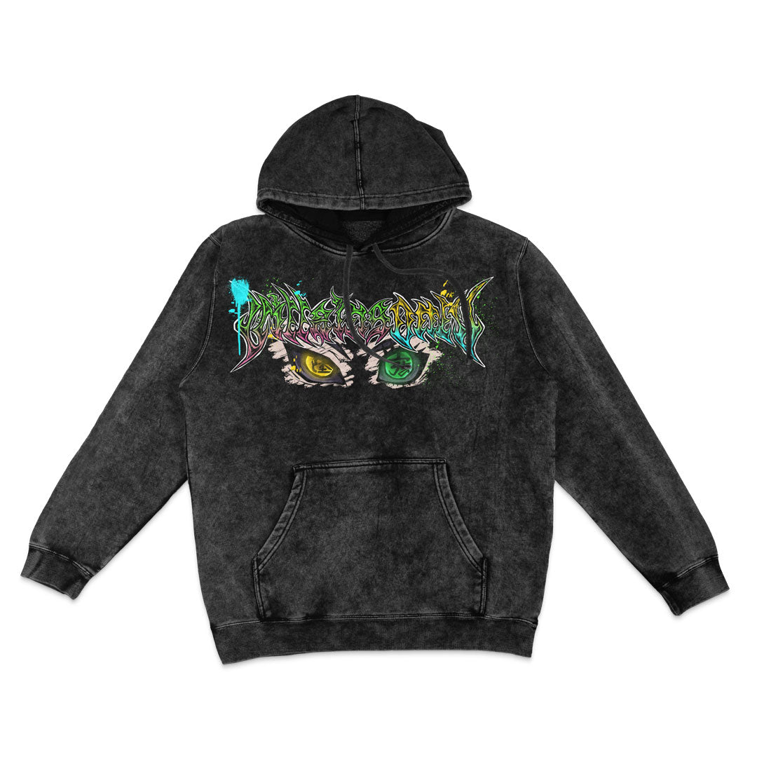 Dark Devotion Mineral Wash Hoodie - Black