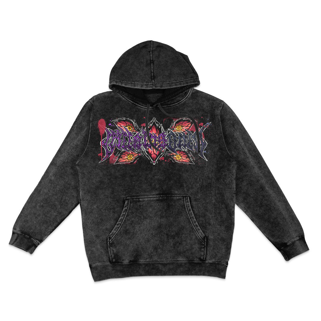 Moon's Wrath Mineral Wash Hoodie - Black