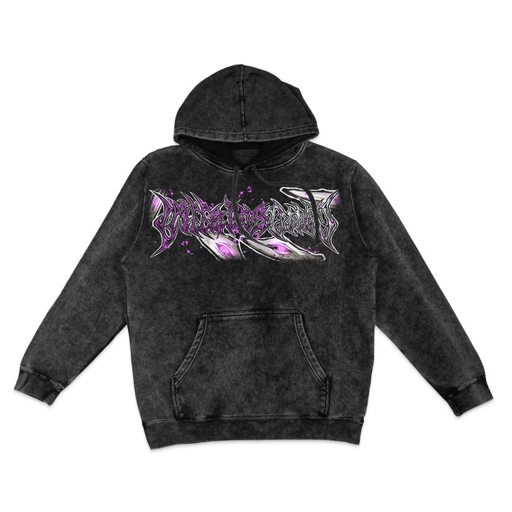Shattered Heavens Mineral Wash Hoodie - Black