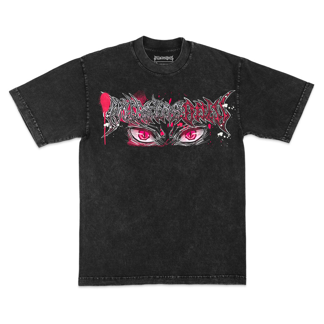The Demon King Mineral Wash Heavyweight Tee - Black