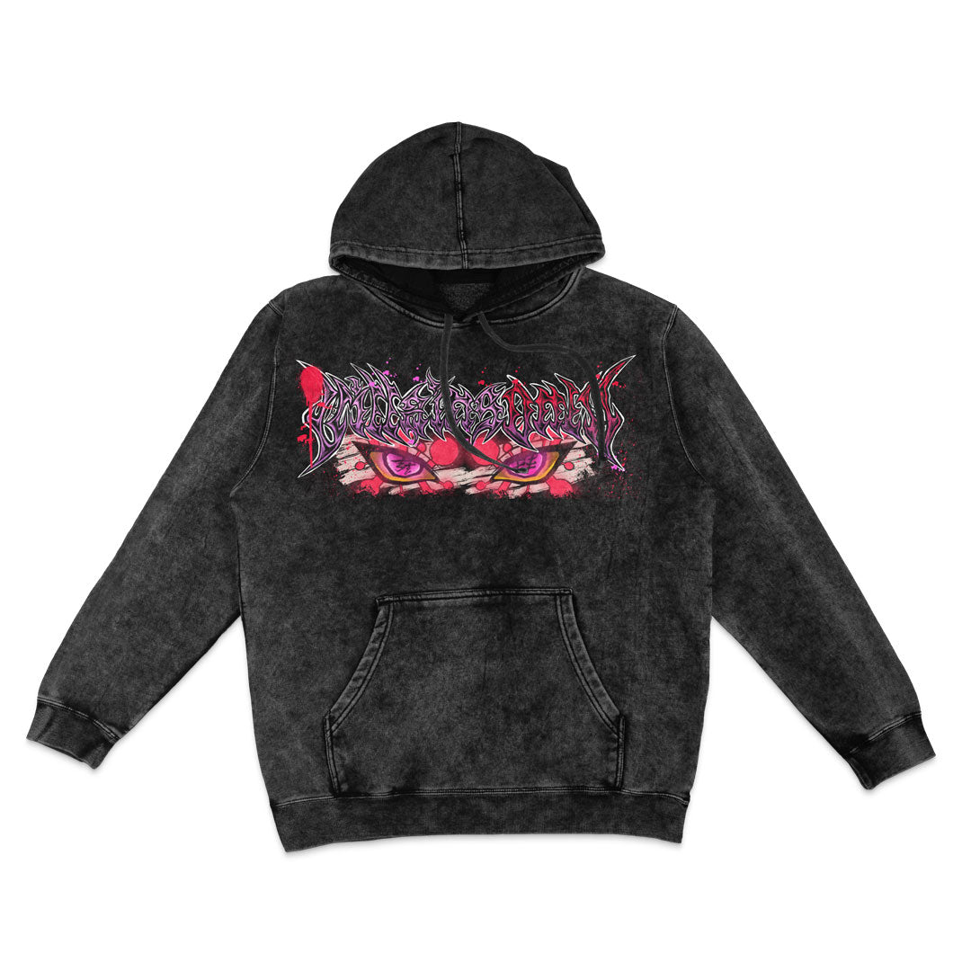 Sonic Chaos Mineral Wash Hoodie - Black