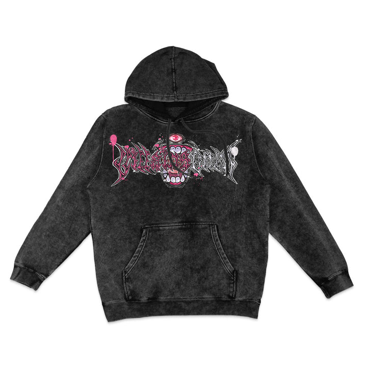 Malevolent Throne Mineral Wash Hoodie - Black