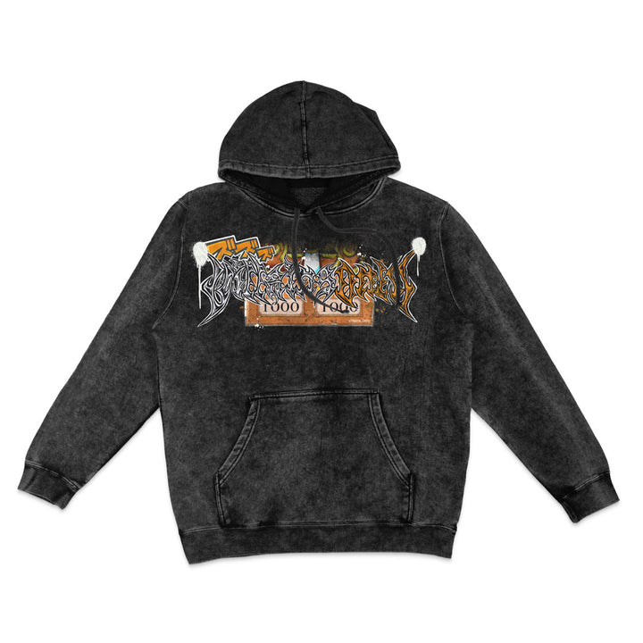 Obliterate! Mineral Wash Hoodie - Black