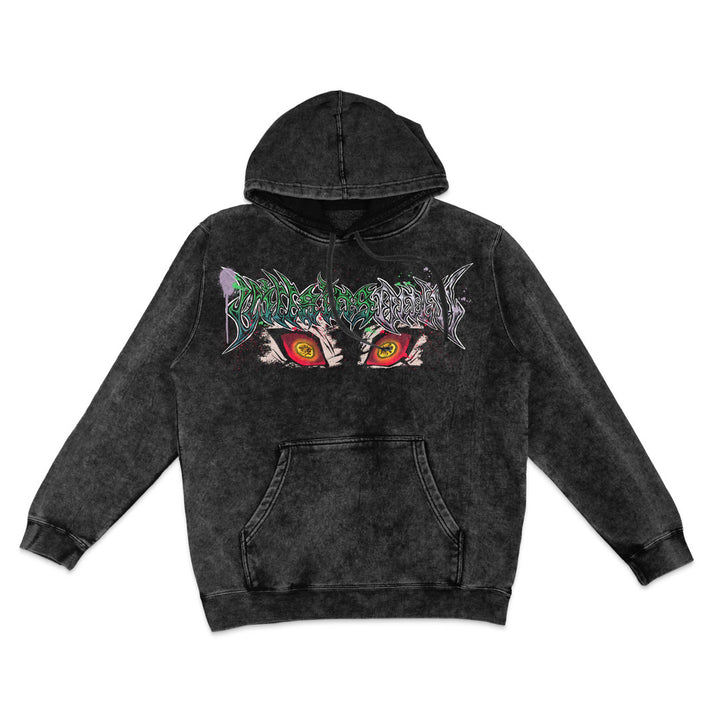 Cyclone Reaper Mineral Wash Hoodie - Black