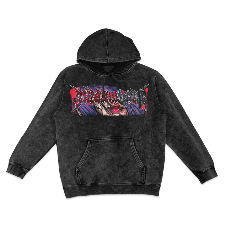 Wing of Ruin Mineral Wash Hoodie - Black