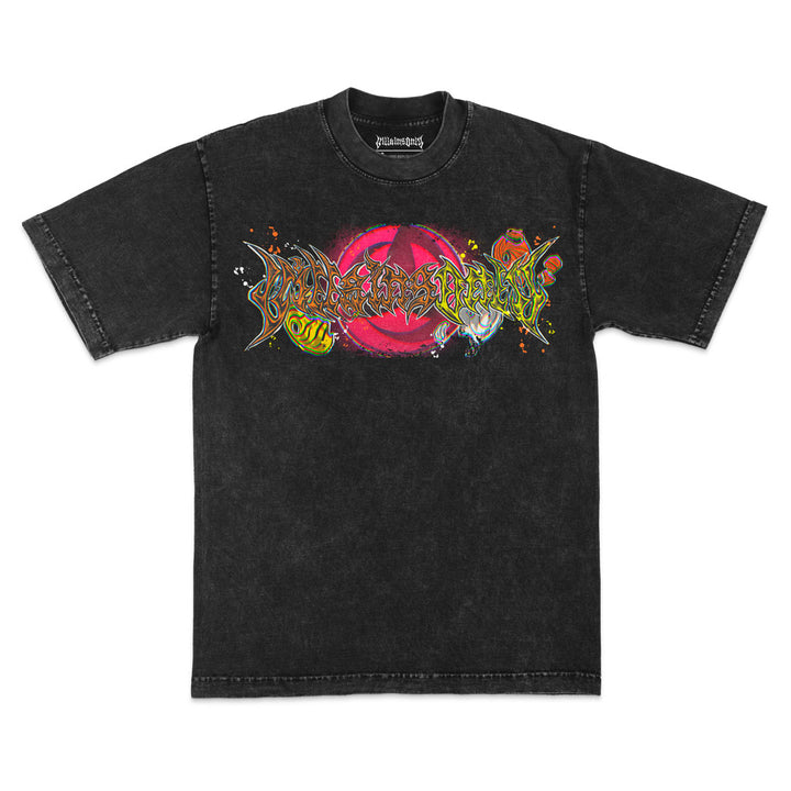Masked Man Mineral Wash Heavyweight Tee - Black