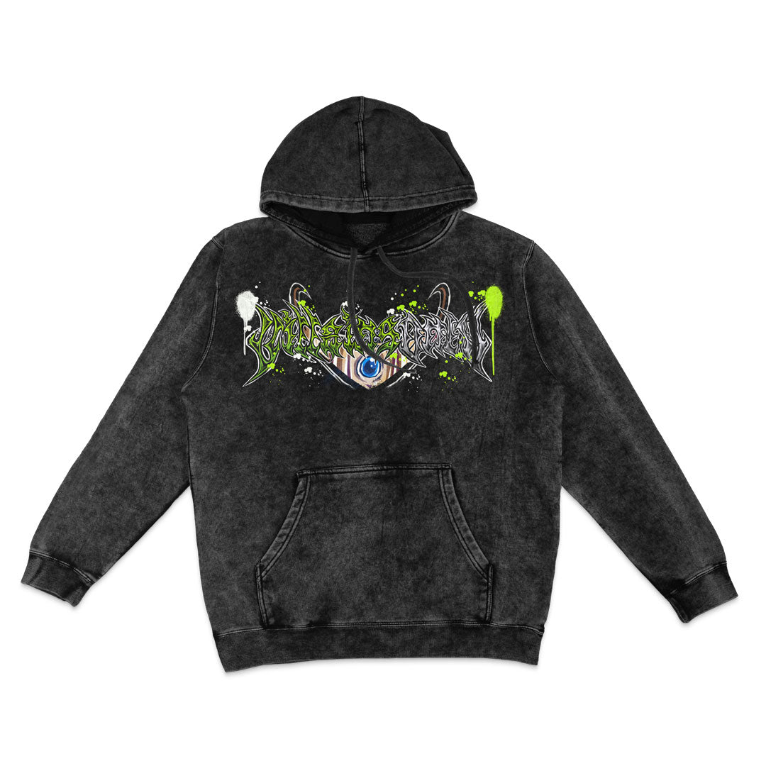 Savage Divinity Mineral Wash Hoodie - Black