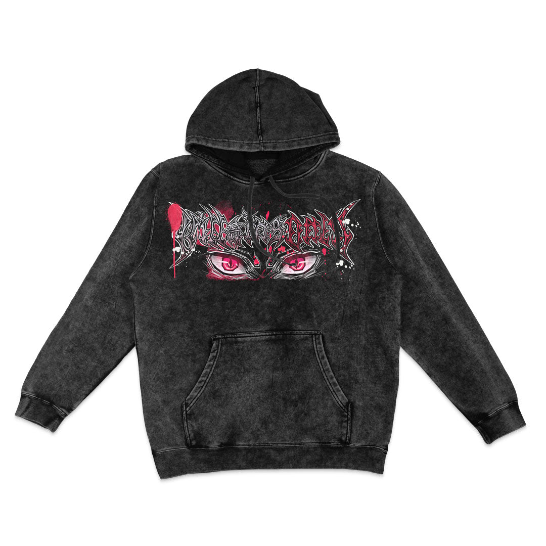 The Demon King Mineral Wash Hoodie - Black