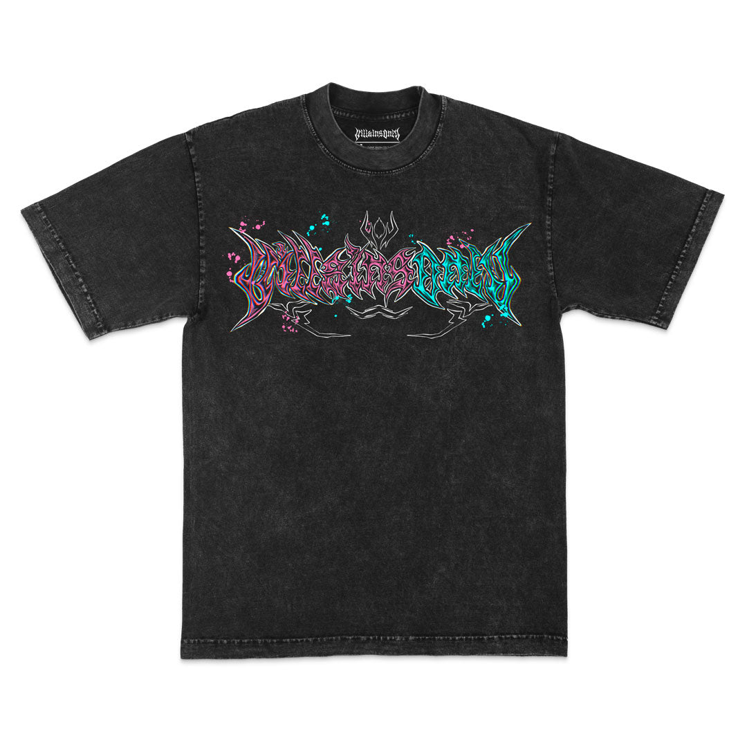 King Of Curses Mineral Wash Heavyweight Tee - Black