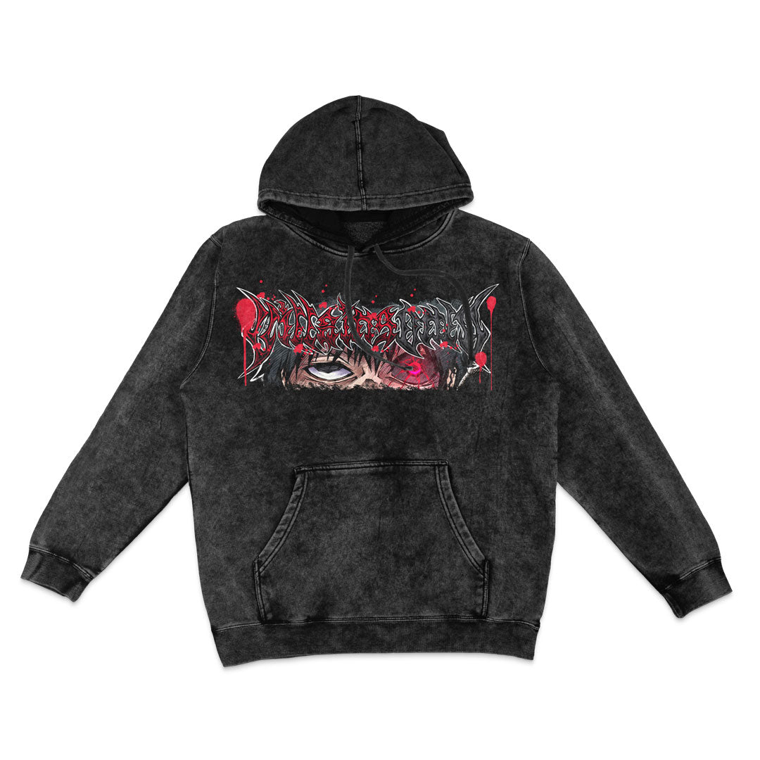 Ghoul Ascension  Mineral Wash Hoodie - Black