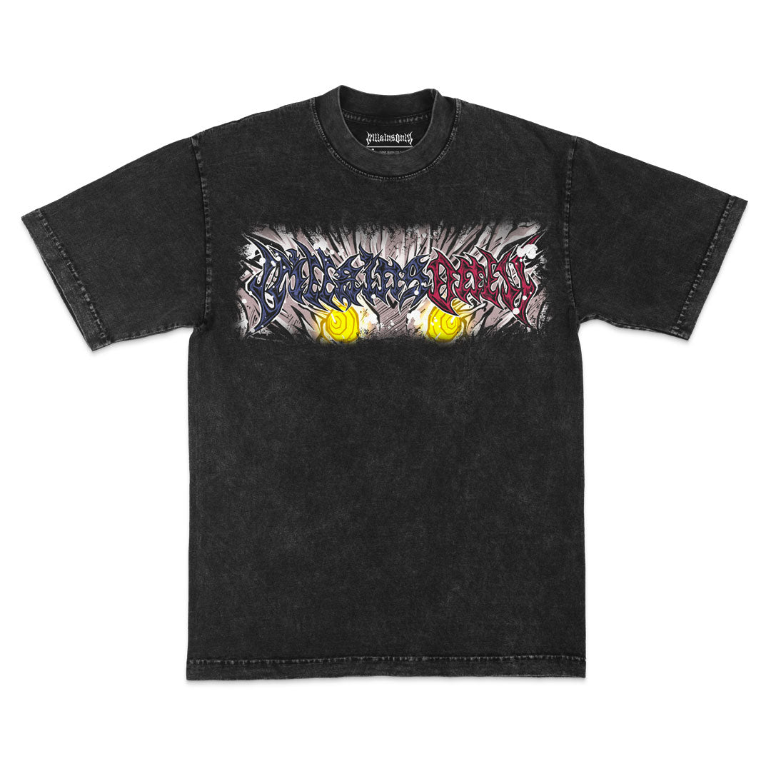 Cursed Messiah Mineral Wash Heavyweight Tee - Black