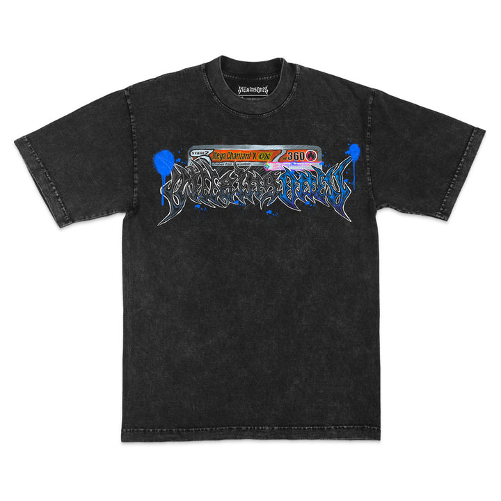Blue Inferno Mineral Wash Heavyweight Tee - Black
