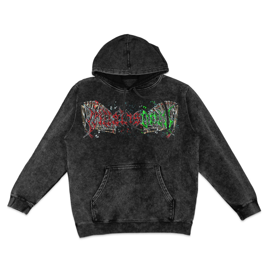 Upper Moon 2 Mineral Wash Hoodie - Black