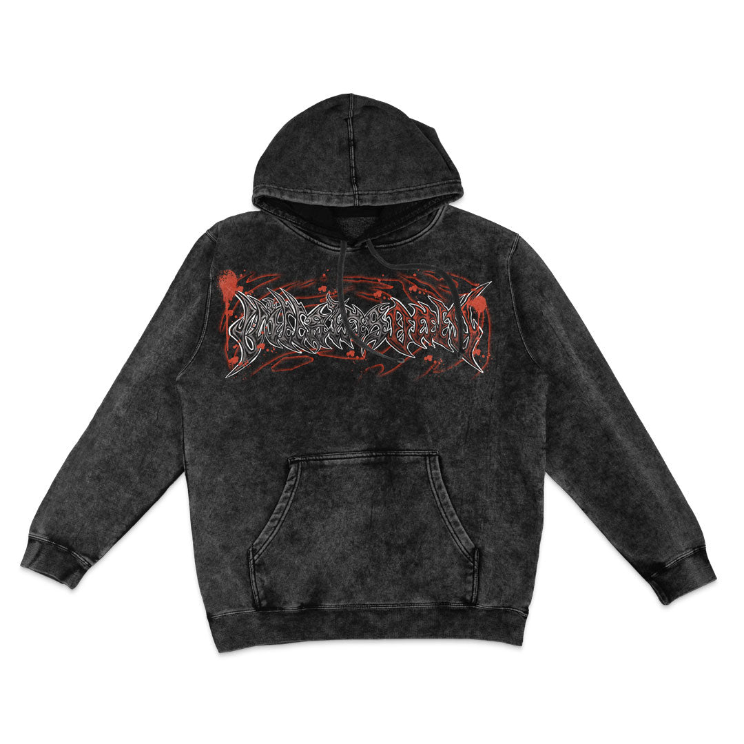 Shadow of Oblivion Mineral Wash Hoodie - Black
