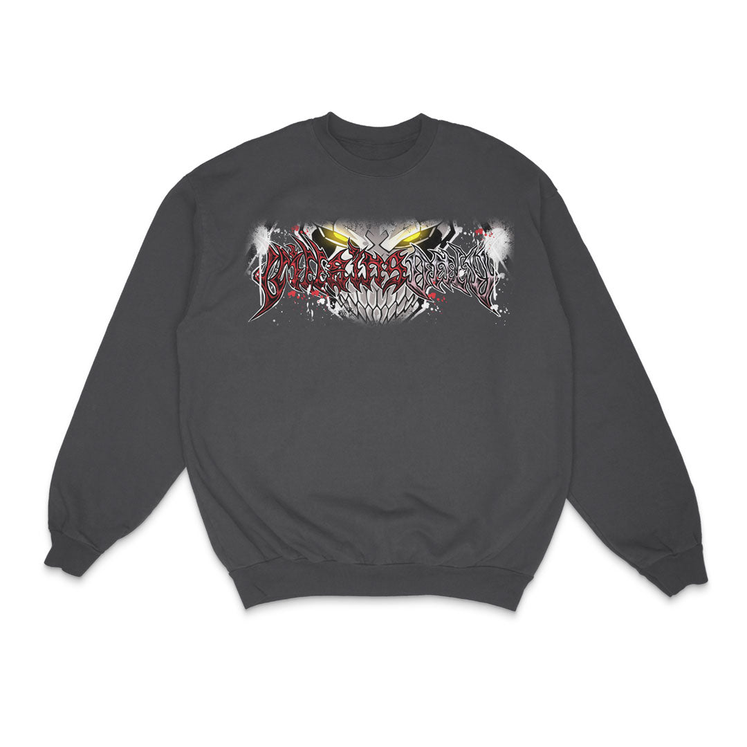 Crimson Abyss Crewneck - Pigment Black