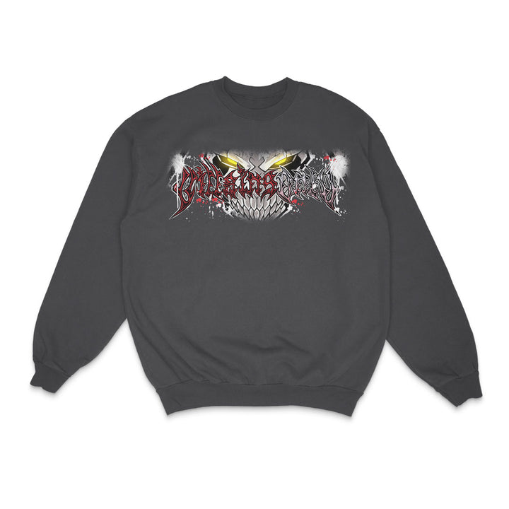 Crimson Abyss Crewneck - Pigment Black