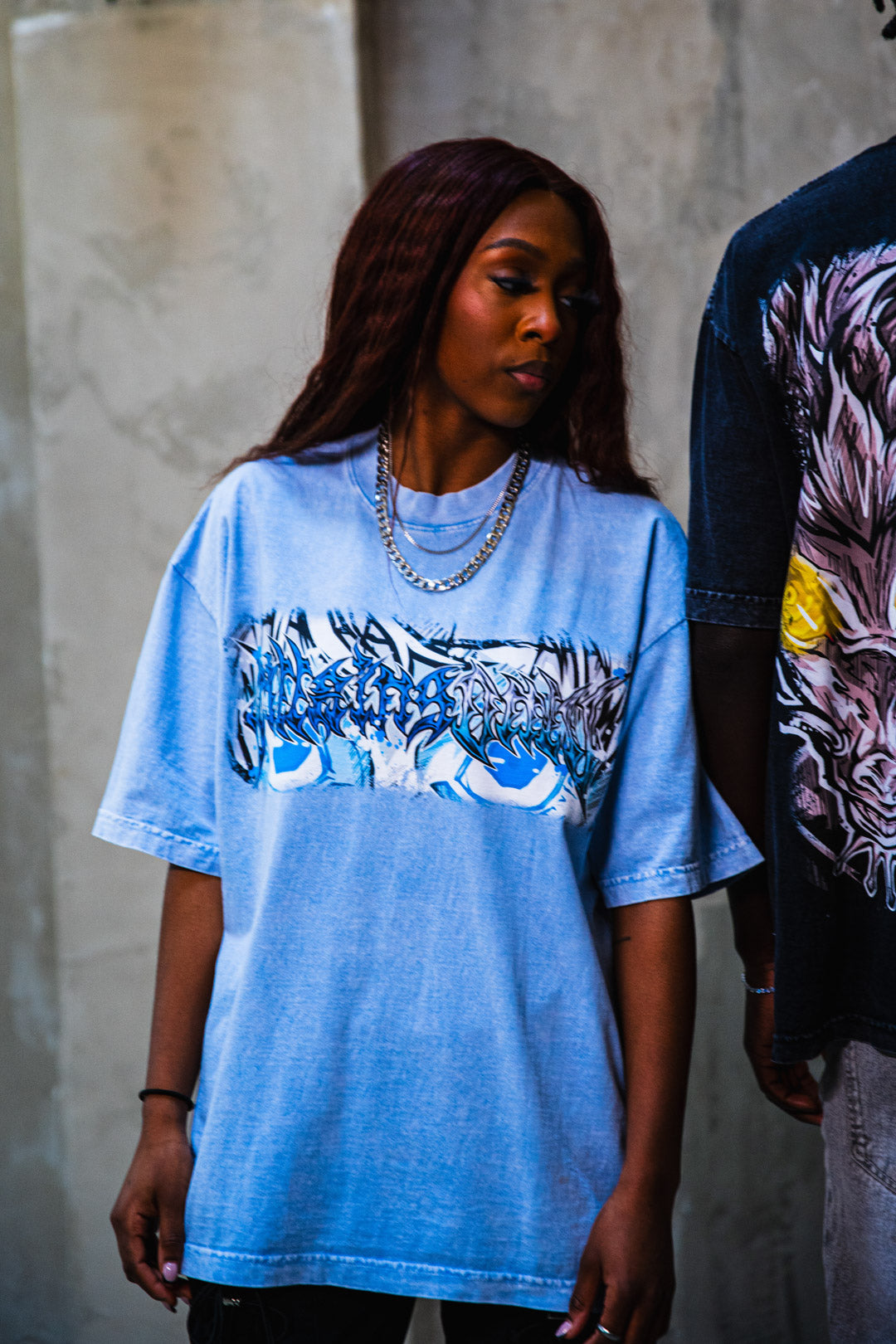 Hollow Devastation Mineral Wash Heavyweight Tee - Arctic