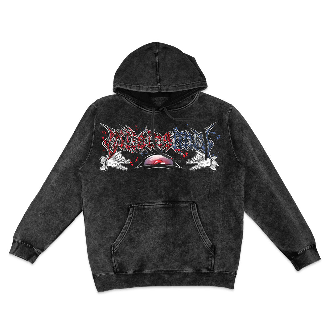 Wolf Vessel Vintage Wash Hoodie - Black