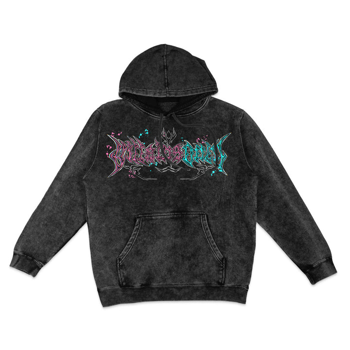 King Of Curses Vintage Wash Hoodie - Black