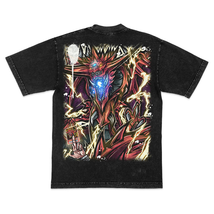 Sky God Mineral Wash Heavyweight Tee - Black