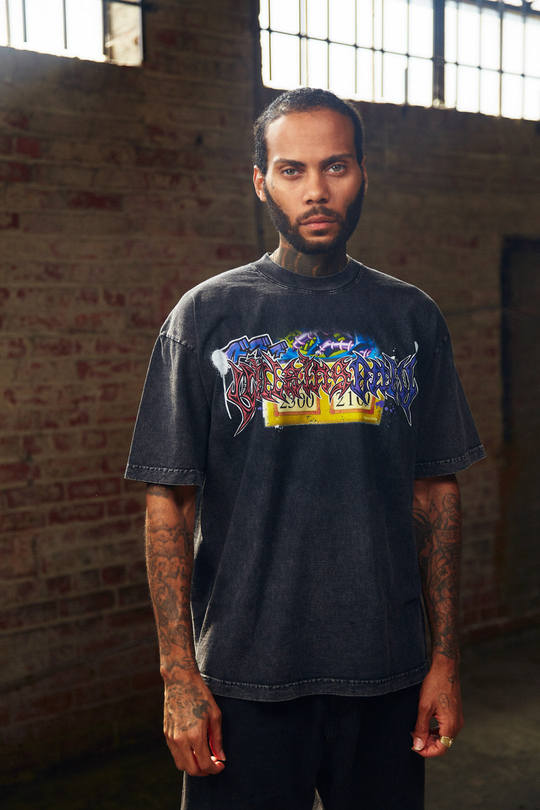 Darkcaster Mineral Wash Heavyweight Tee - Black