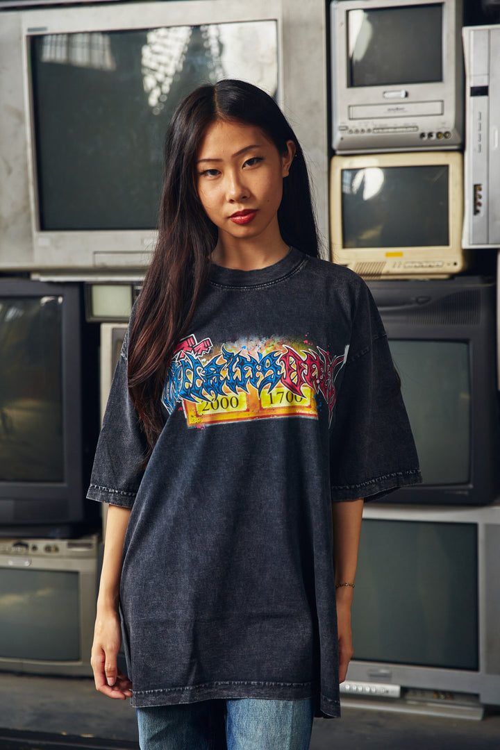 Spell-Kissed Mineral Wash Heavyweight Tee - Black
