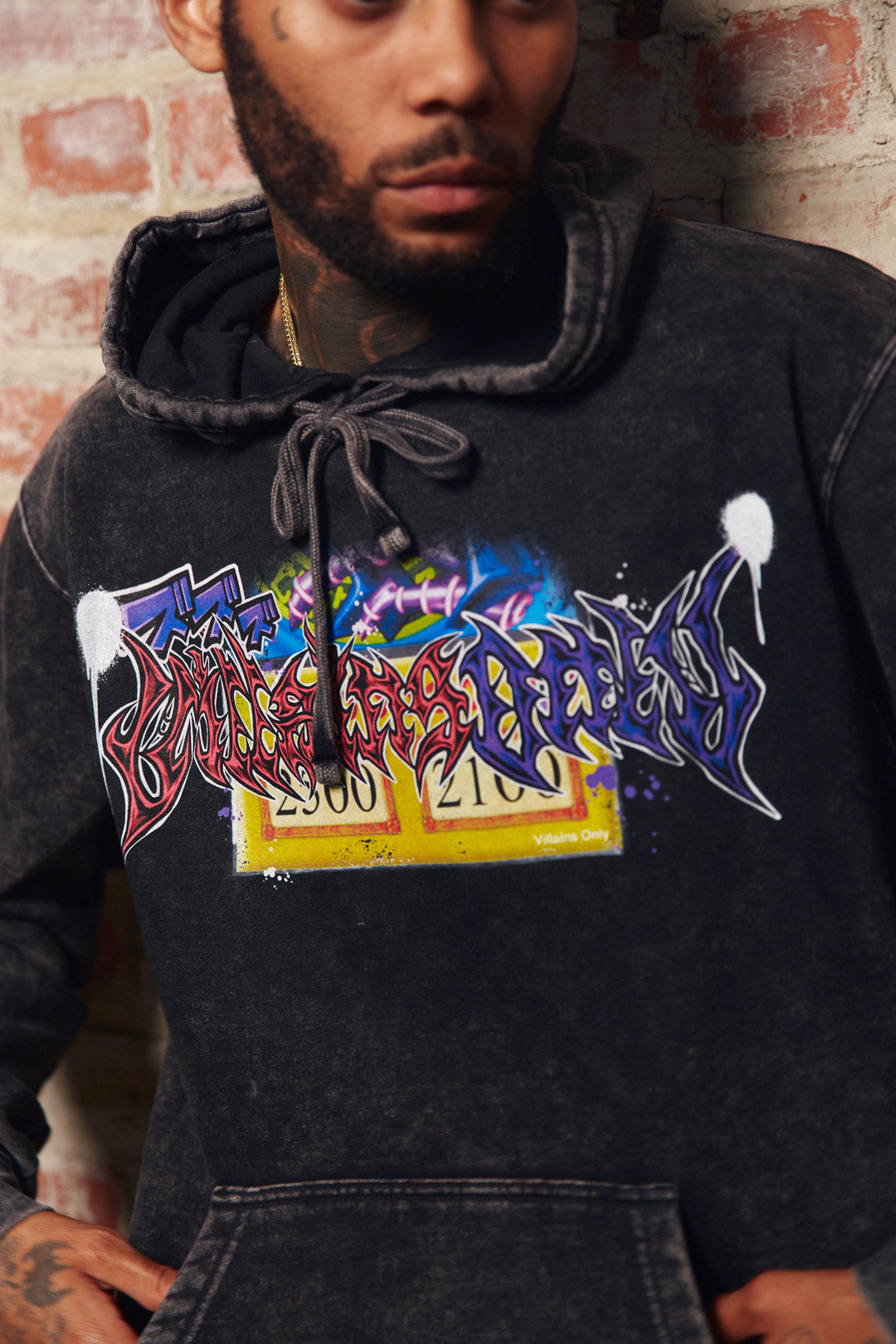 Darkcaster Mineral Wash Hoodie - Black