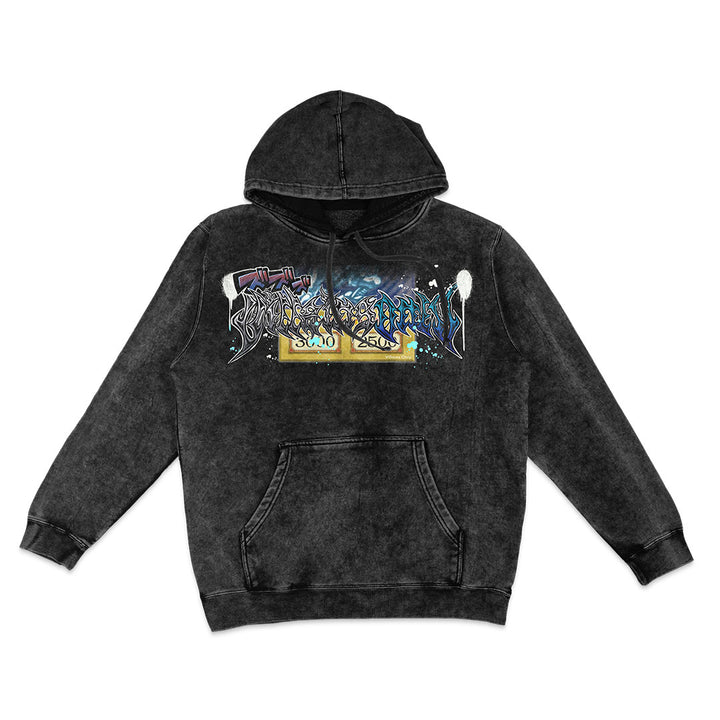 White Lightning Mineral Wash Hoodie - Black
