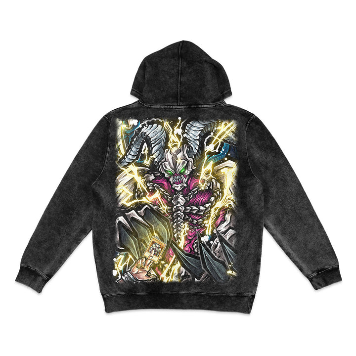 Demon Voltage Mineral Wash Hoodie - Black