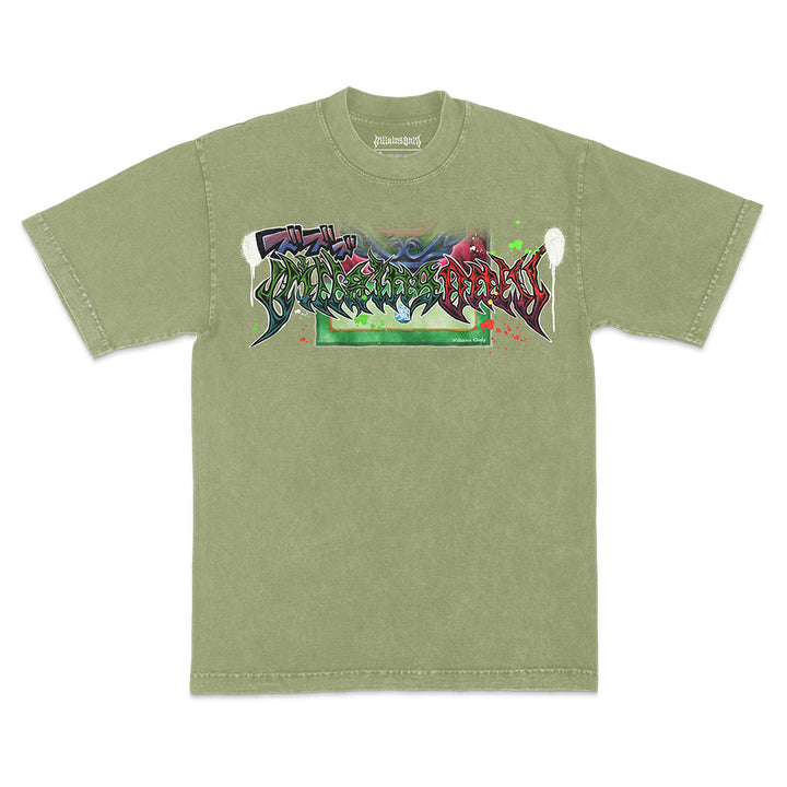 Draw Two Mineral Wash Heavyweight Tee - Matcha