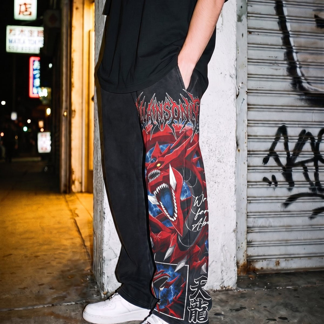 Sky God Heavyweight Baggy Sweatpants - Vintage Black
