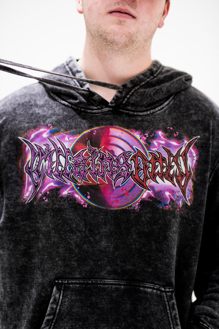 The Last Uchiha Vintage Wash Hoodie - Black