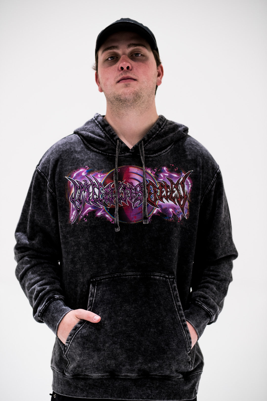 The Last Uchiha Vintage Wash Hoodie - Black