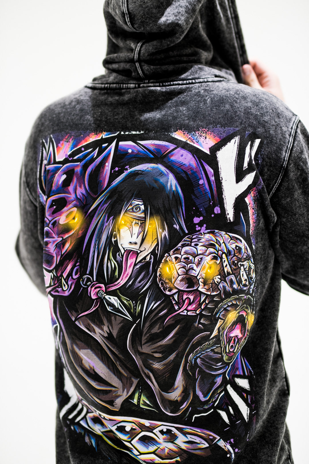 Snake Lord Vintage Wash Hoodie - Black