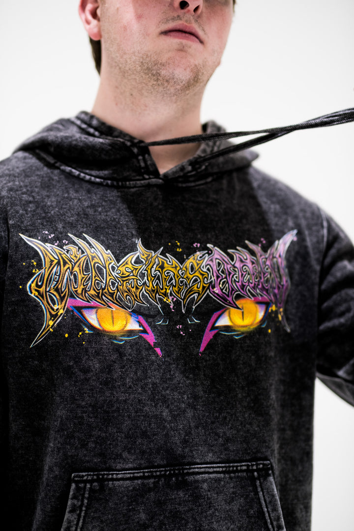 Snake Lord Vintage Wash Hoodie - Black
