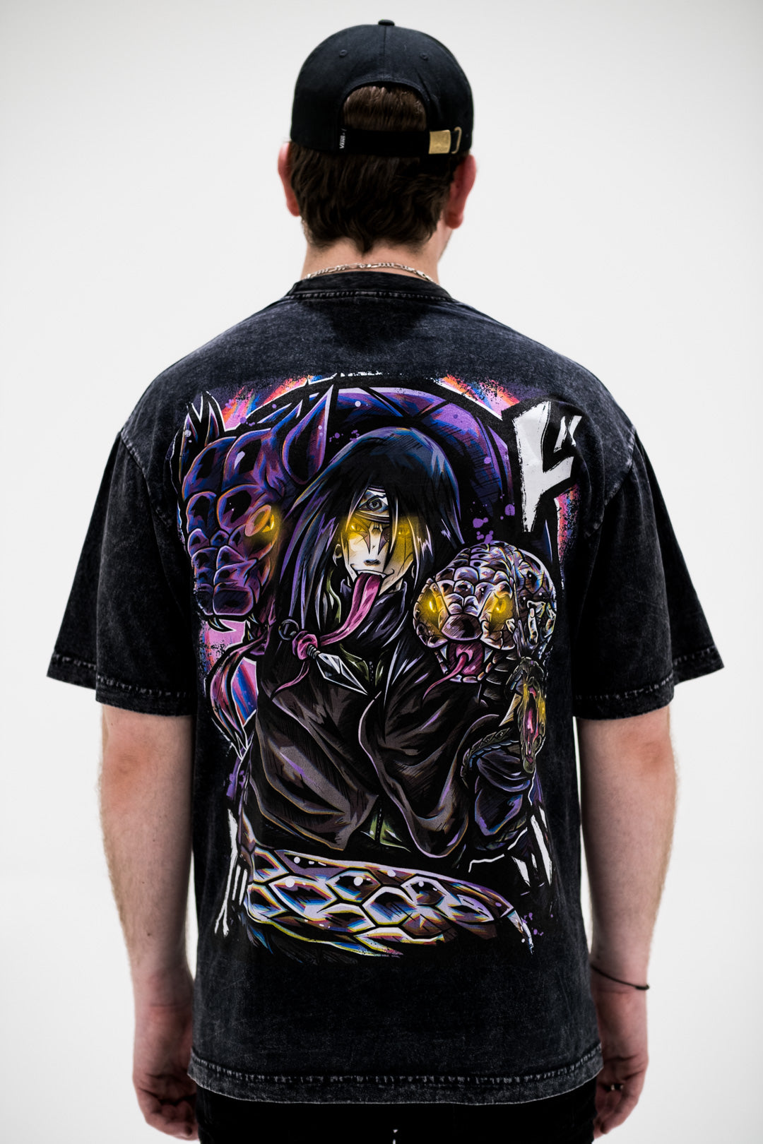 Snake Lord Mineral Wash Heavyweight Tee - Black