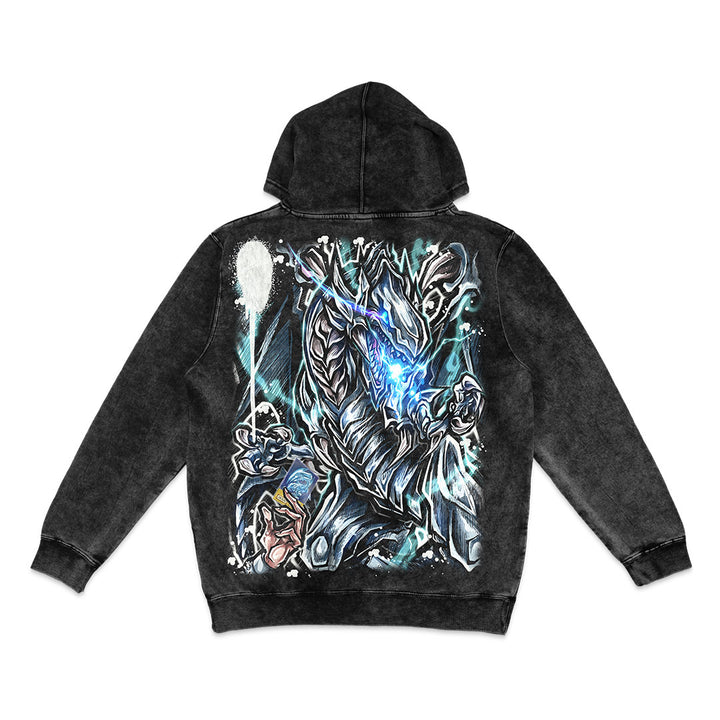 White Lightning Mineral Wash Hoodie - Black