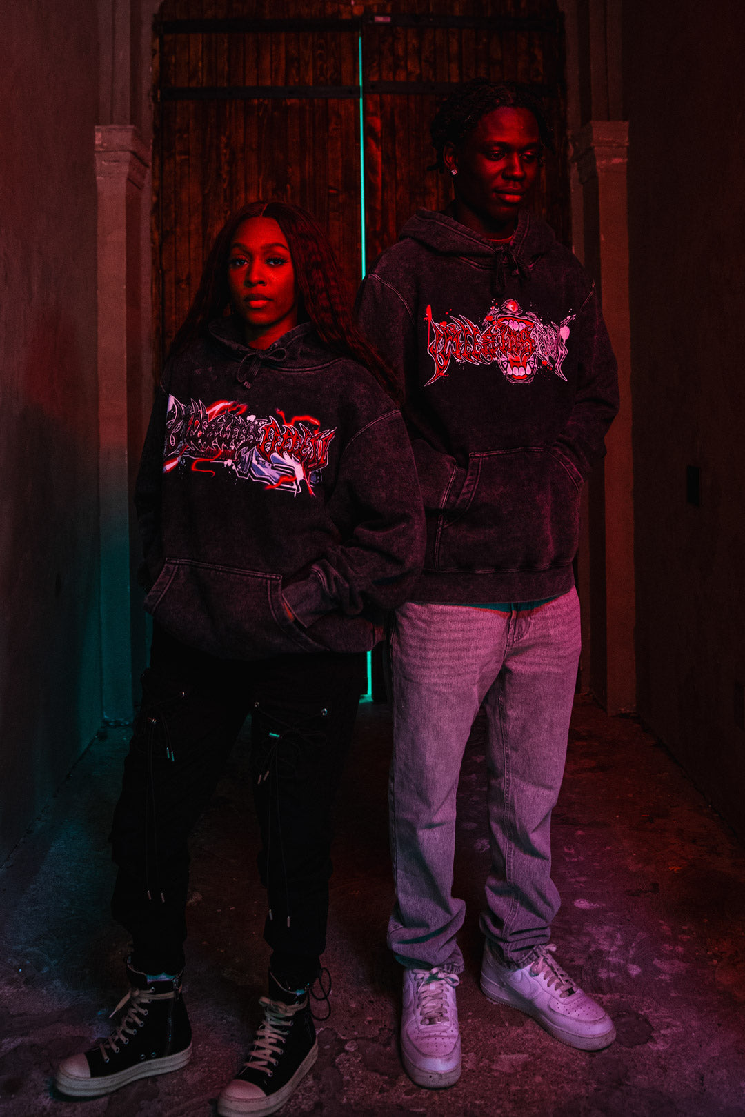 Malevolent Throne Mineral Wash Hoodie - Black