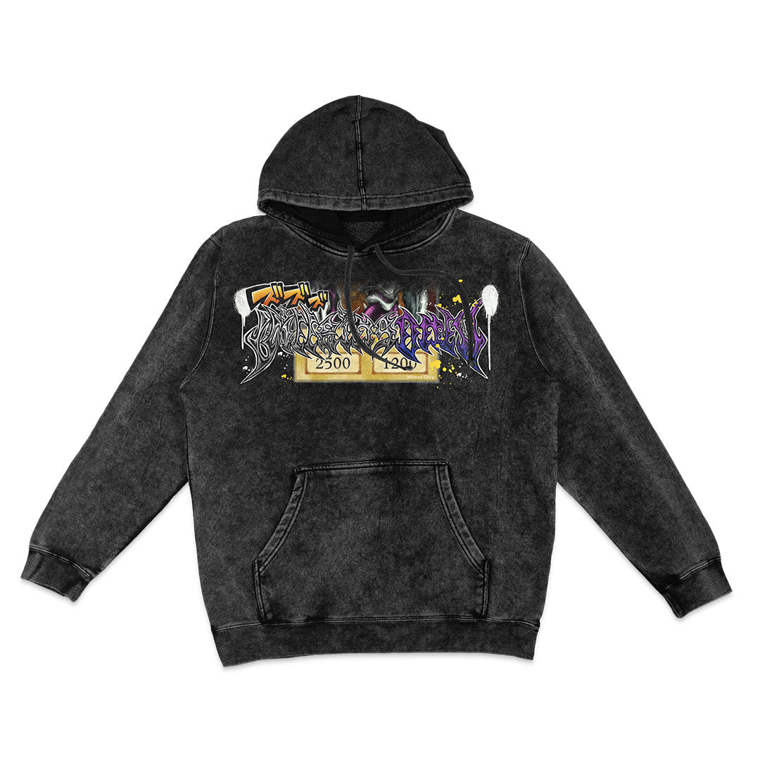 Demon Voltage Mineral Wash Hoodie - Black
